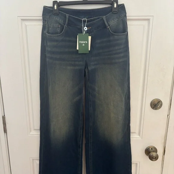 HALARA Flex™ Asymmetric Low Rise Zipper Pockets Baggy Wide Leg - Picture 6 of 6